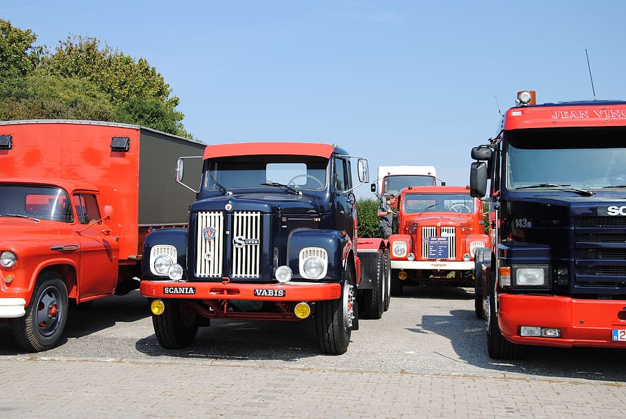 oldtimer, truck, meeting, transportation, land vehicle, mode of transportation HD wallpaper