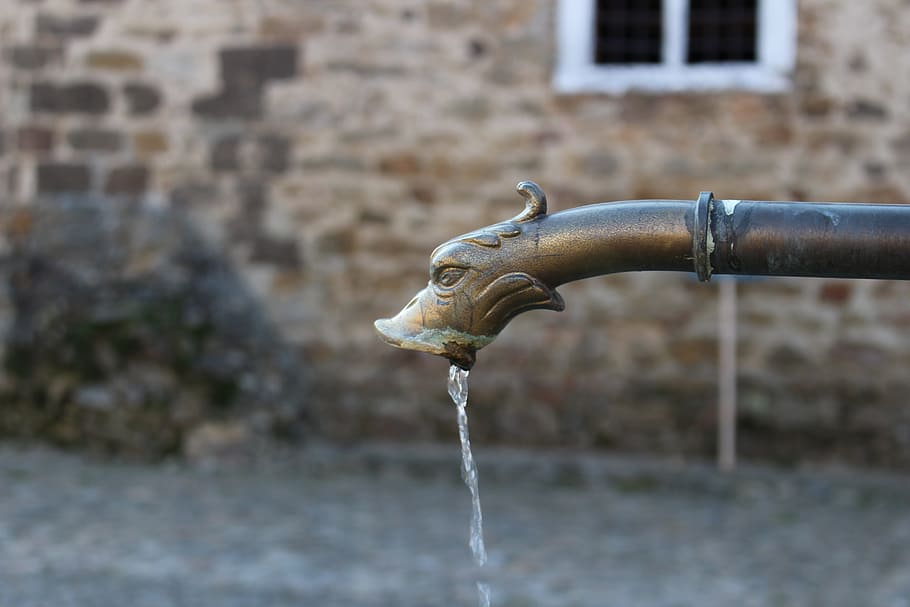 Fountain, Water, Field, Thirst, faucet, building exterior, motion HD wallpaper