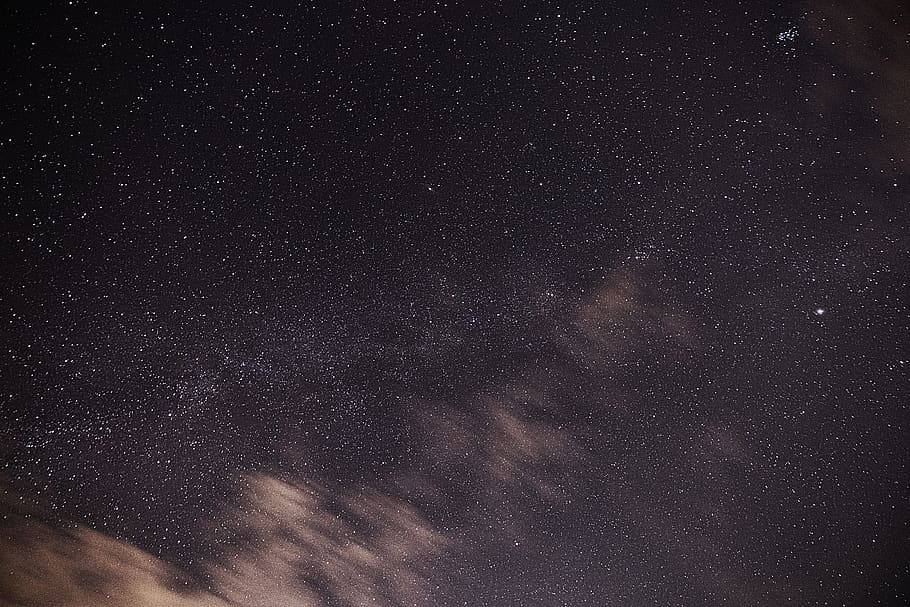 sky, night, star, clouds, dark, universe, starry sky, astronomy HD wallpaper