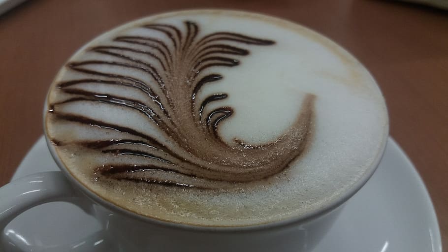 coffee, milk, cup, drink, hot, coffee - drink, food and drink HD wallpaper