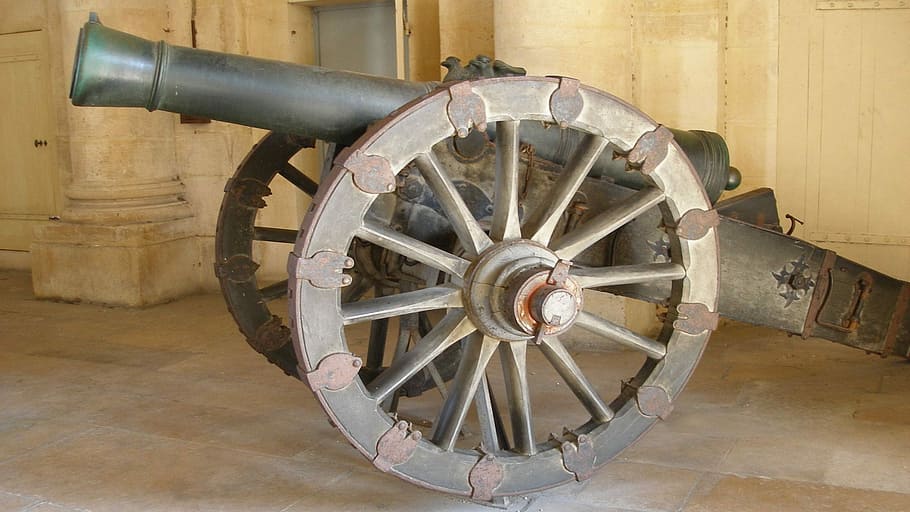 Canon, Lookout, Artillery, Invalid, weapon, army, wheel, history, HD wallpaper