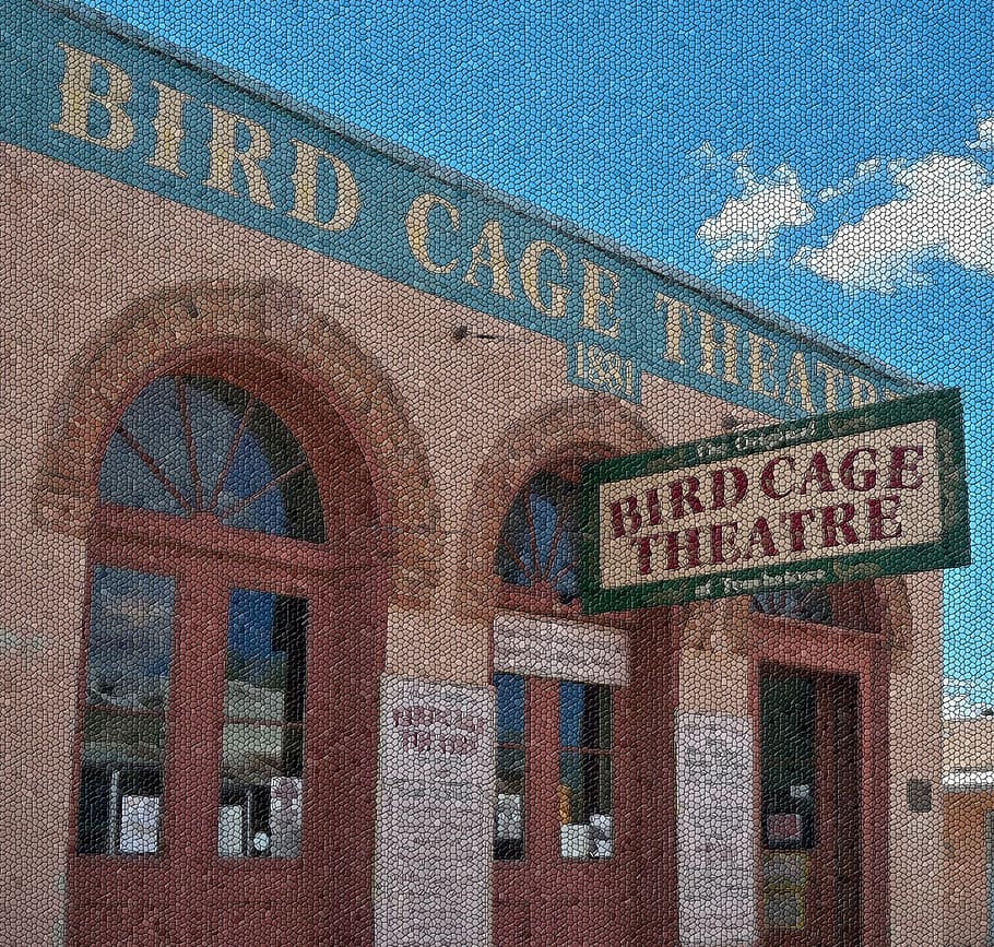 theatre, bird, cage, arizona, tombstone, theater, entertainment, HD wallpaper