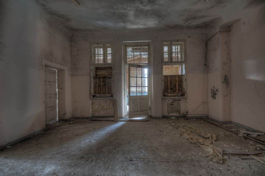 abandoned, indoors, architecture, empty, asylum, window, domestic room, HD wallpaper