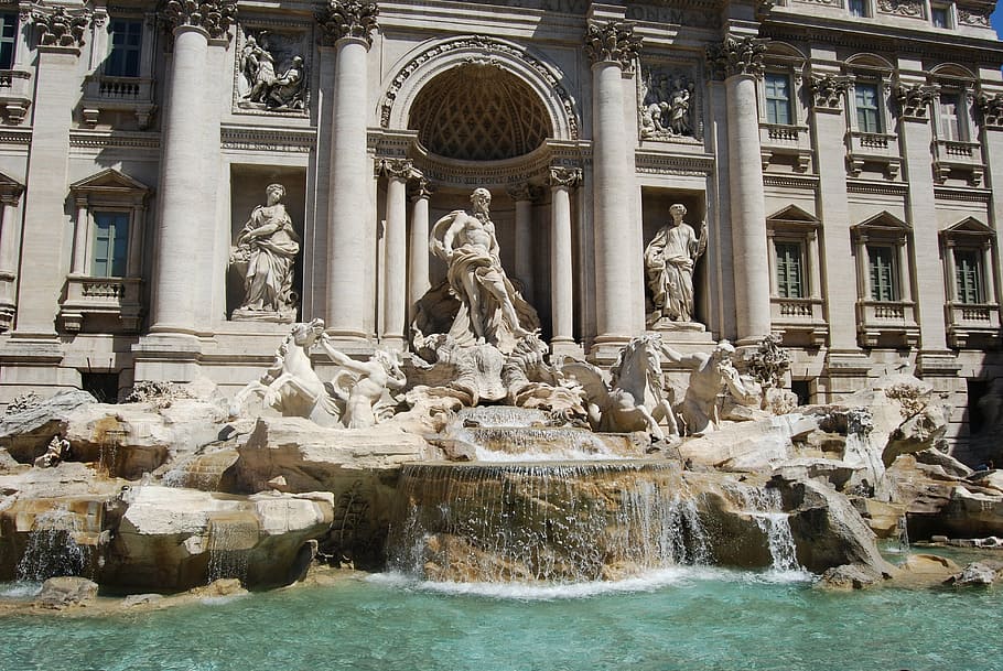 HD wallpaper: Greek Gods fountain, rome, italian, roma, sightseeing, italy  | Wallpaper Flare