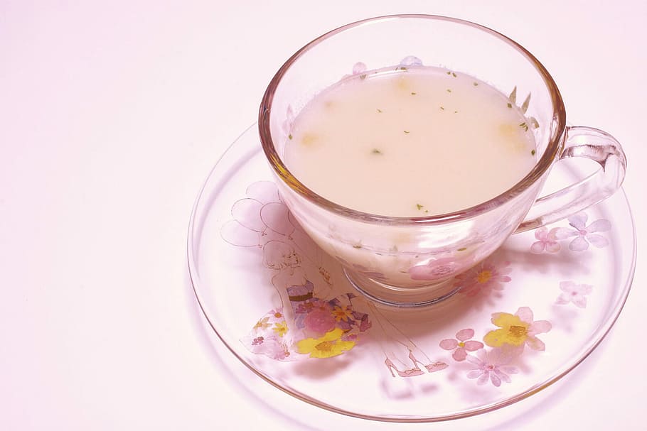 clear glass teacup with saucer, drink, food, heat - Temperature HD wallpaper