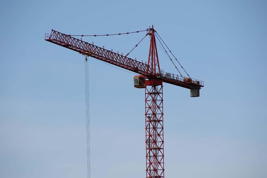 Crane, Construction, Lift, Raise, workplace, heavy, crane - construction machinery HD wallpaper