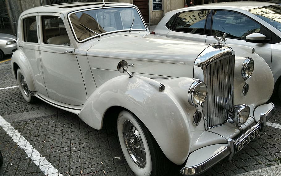 vintage, car, bentley, porto, portugal, automobile, motor, transportation HD wallpaper