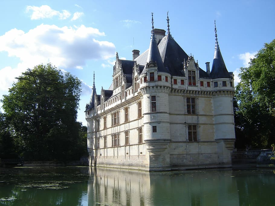 châteaux de la loire, azay curtain, renaissance, azay-le-rideau, HD wallpaper