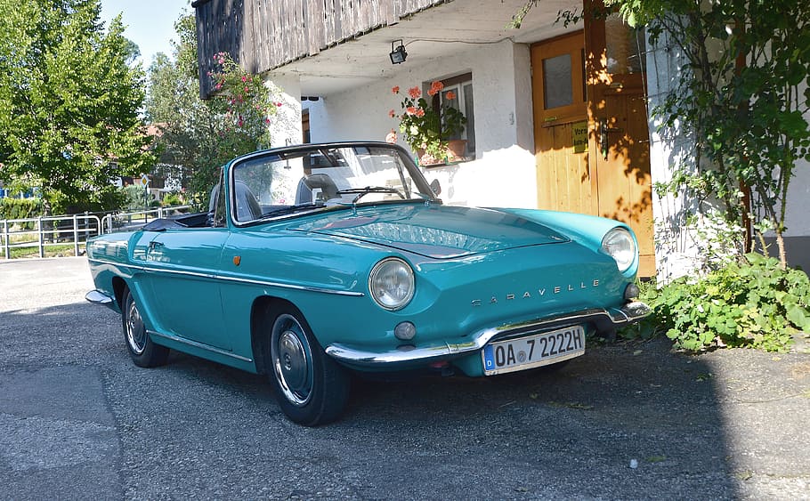 Oldtimer, Renault, Caravelle, Auto, vintage car, old-fashioned HD wallpaper