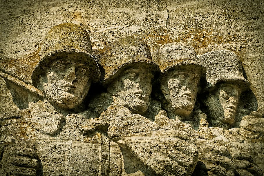 concrete stone with soldiers carving, monument, national, architecture HD wallpaper
