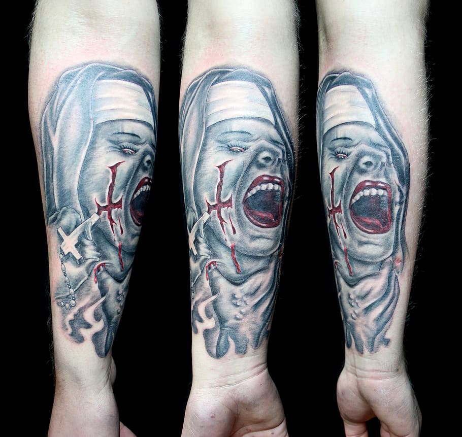 tattoo, dark, dark side, human body part, indoors, limb, human limb HD wallpaper