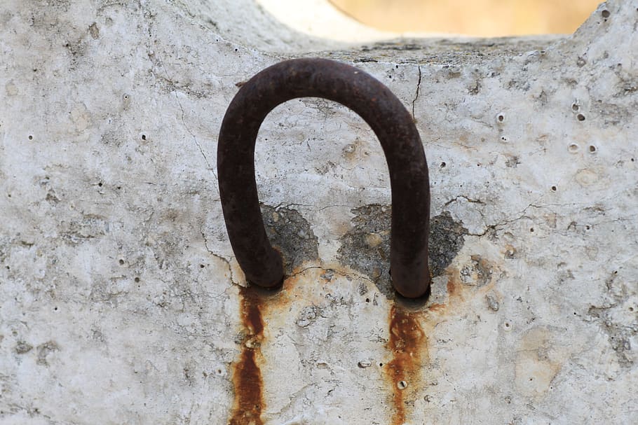 eyelet, metal, ring, rust, hook, fix, close-up, no people, wall - building feature HD wallpaper