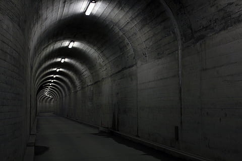 gray concrete underground tunnel, Light, Architecture, underpass HD wallpaper