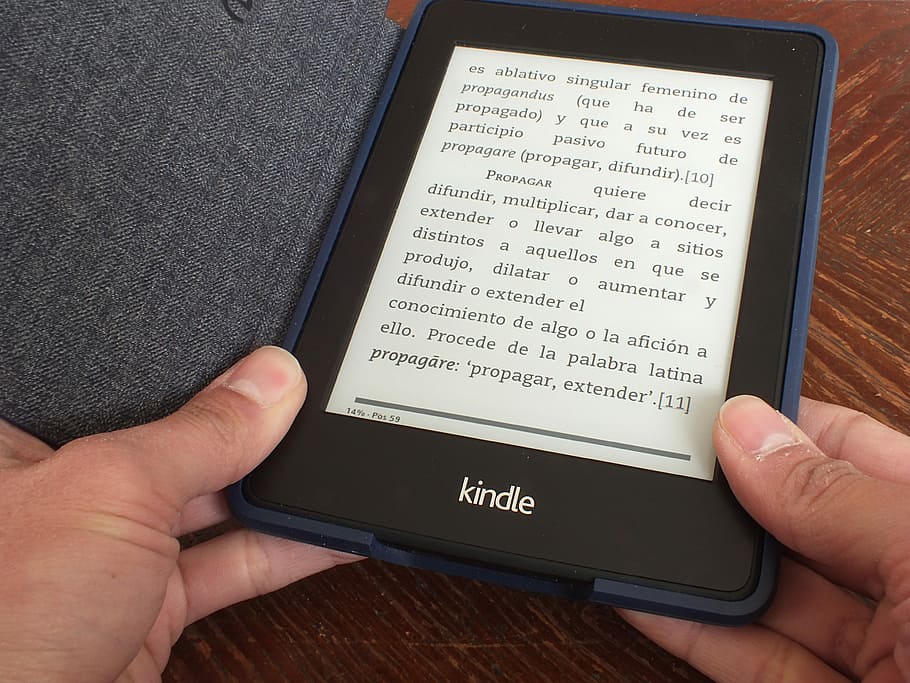 E-Book, Kindle, Reading, Screen, E-Ink, letters, e-reader, display HD wallpaper
