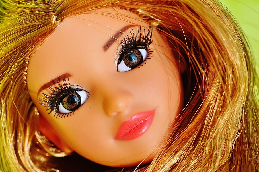 Doll, Pretty, Face, Eyes, Beauty, Hair, girl, play, children toys HD wallpaper