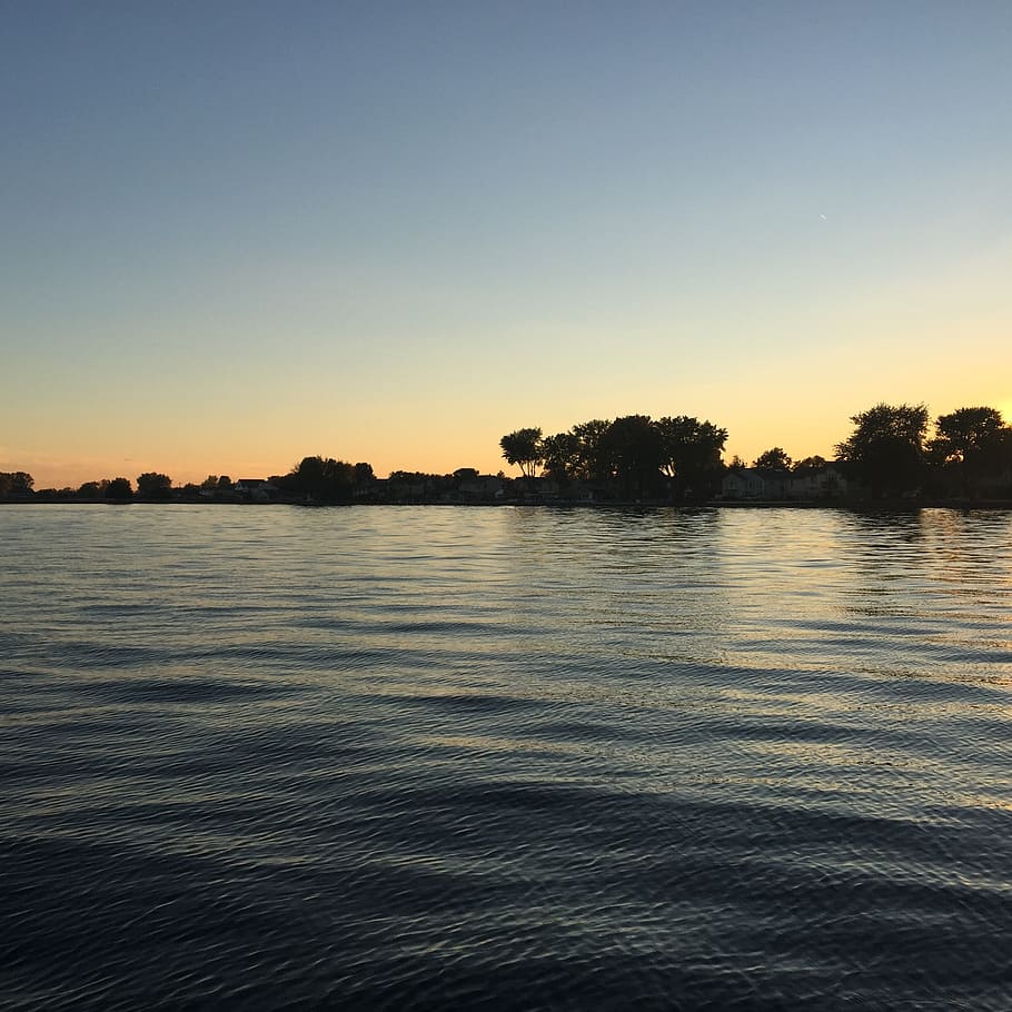sunset, lake, nature, sky, water, tranquility, scenics - nature HD wallpaper