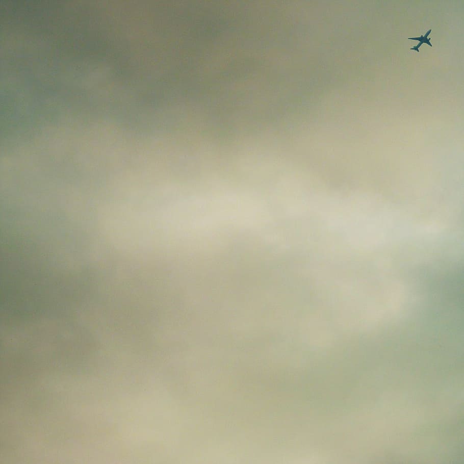 plane, sky, abstract, clouds, air, airplane, travel, aircraft HD wallpaper