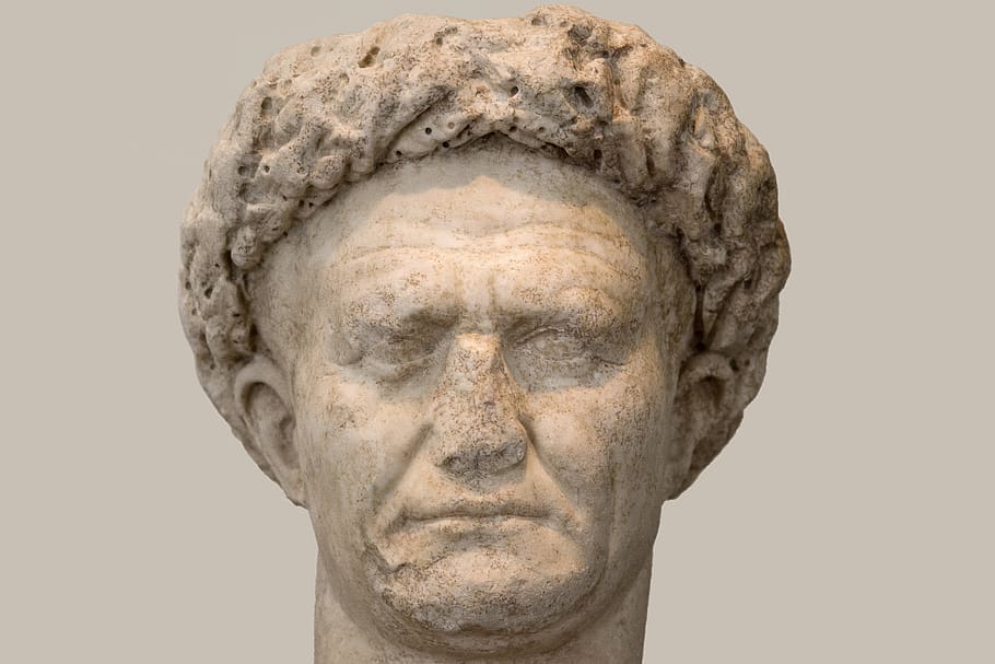 statue, sculpture, stone, bust, face, man, young, vespasian HD wallpaper