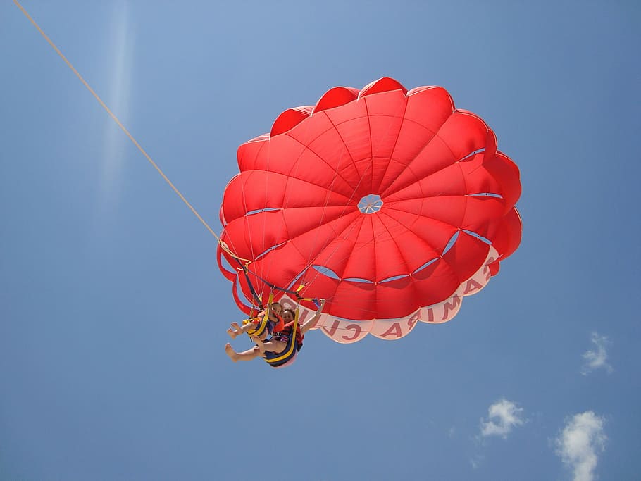 parachute, kids, fun, cloud, sky, happy, child, outdoors, air HD wallpaper