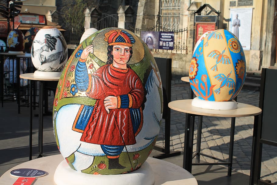 easter eggs, pysanka, christ is risen, painted eggs, paint eggs HD wallpaper