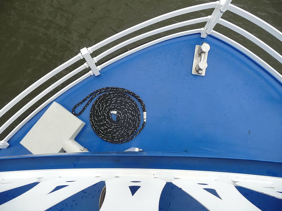 boot, blue, dew, railing, holiday, ship, baltic sea, no people HD wallpaper