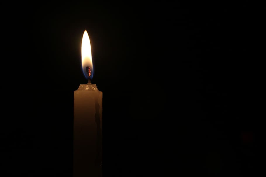 wax, darkness, burned, moon, flame, light of a candle, religion, HD wallpaper