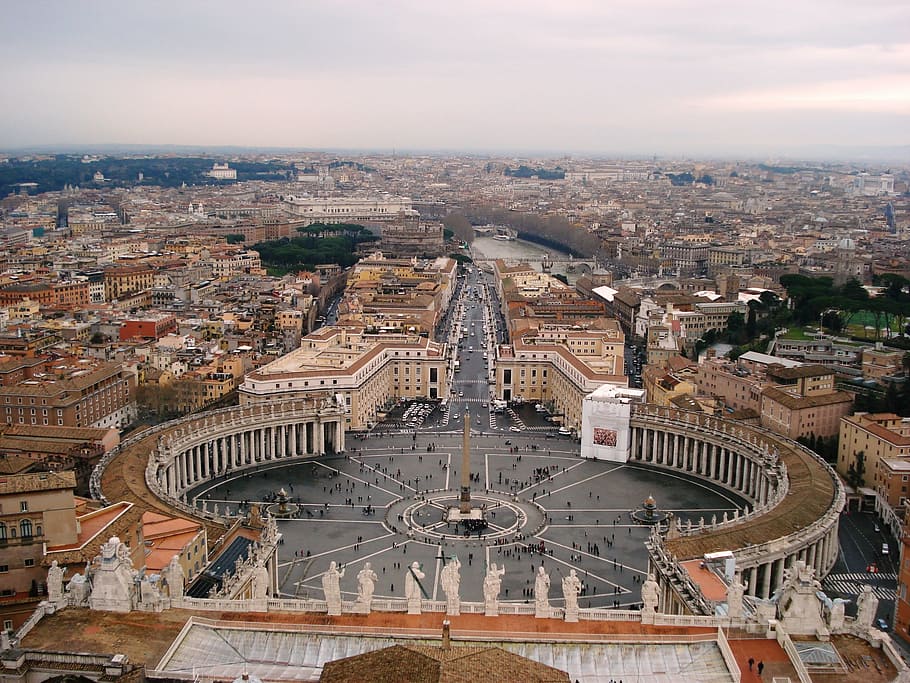 square, monument, vatican, architecture, building exterior HD wallpaper