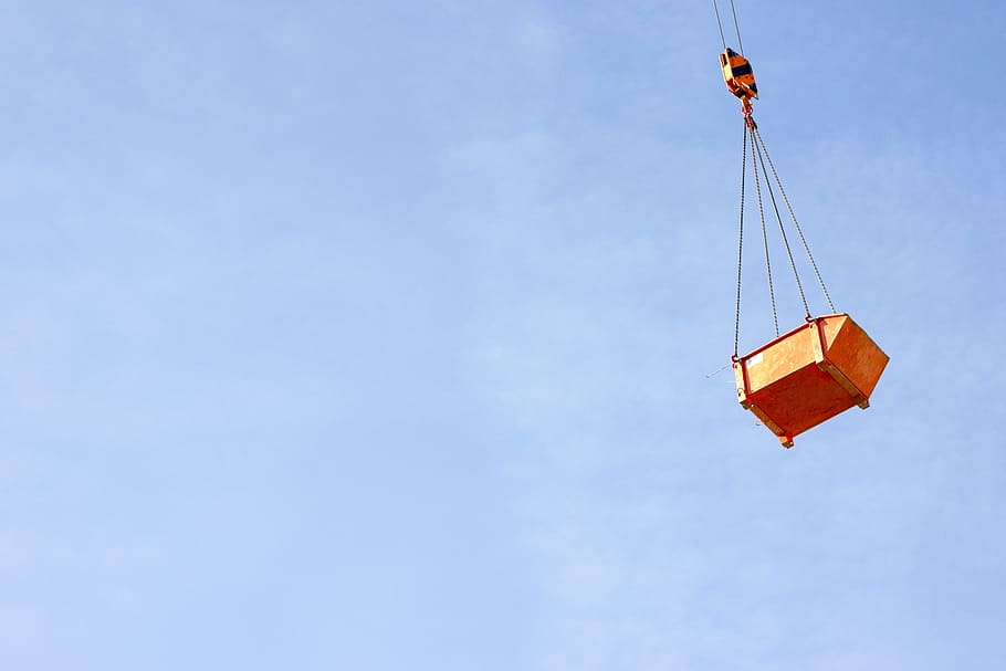 site, container, garbage, industry, crane, recycling, high HD wallpaper