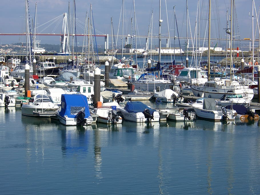 boats, sea, port, nautical vessel, transportation, water, moored HD wallpaper