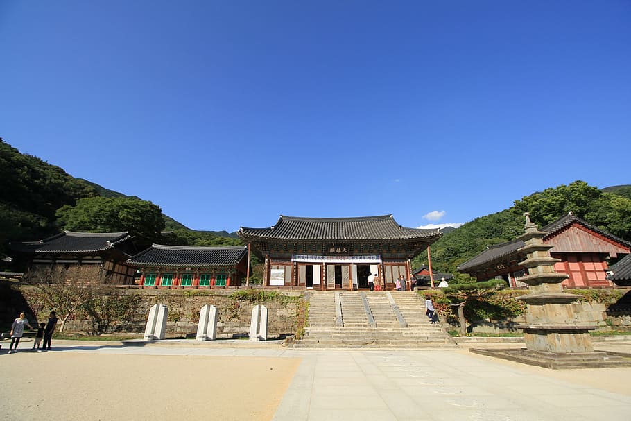 korea, gurye, hwaeomsa, section, eighteen, autumn, architecture HD wallpaper
