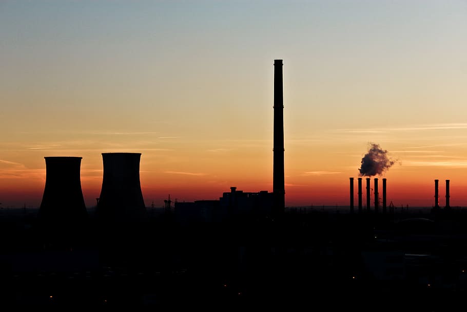 air pollution, backlit, coal, dawn, dusk, energy, grinder, industry HD wallpaper