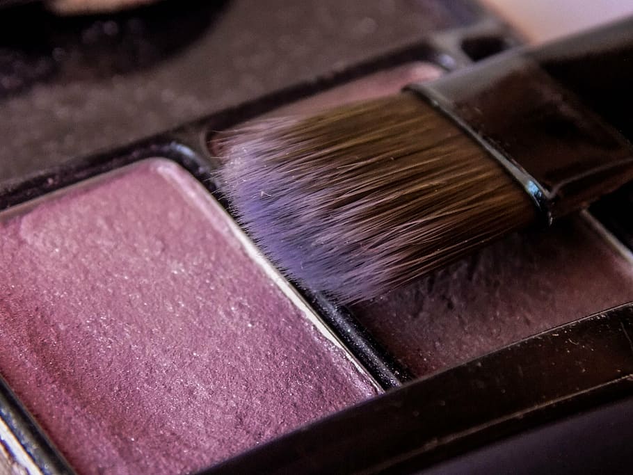 brush, makeup, blush, make-up, close-up, make-up brush, indoors HD wallpaper