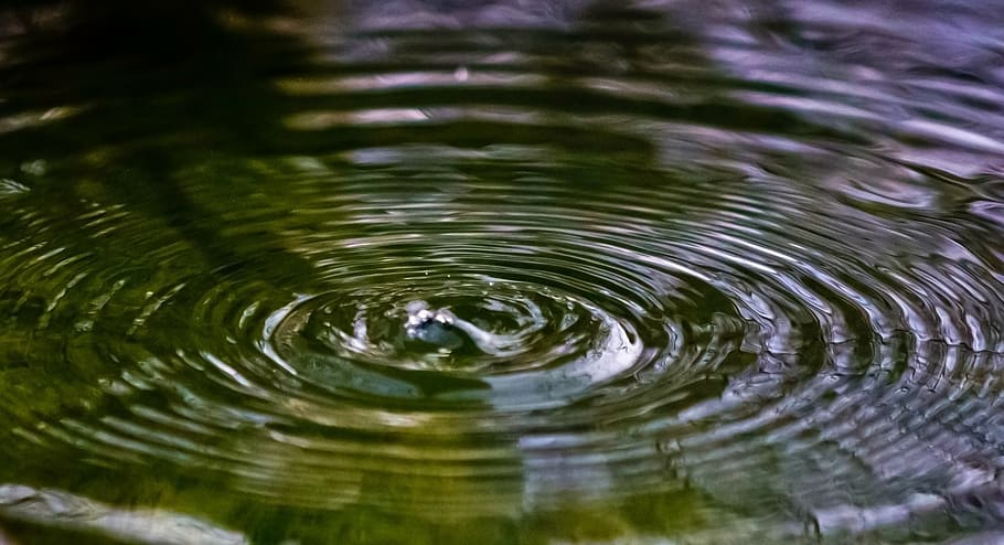 body of water, drop, peace, nature, reflection, abstract, backgrounds HD wallpaper