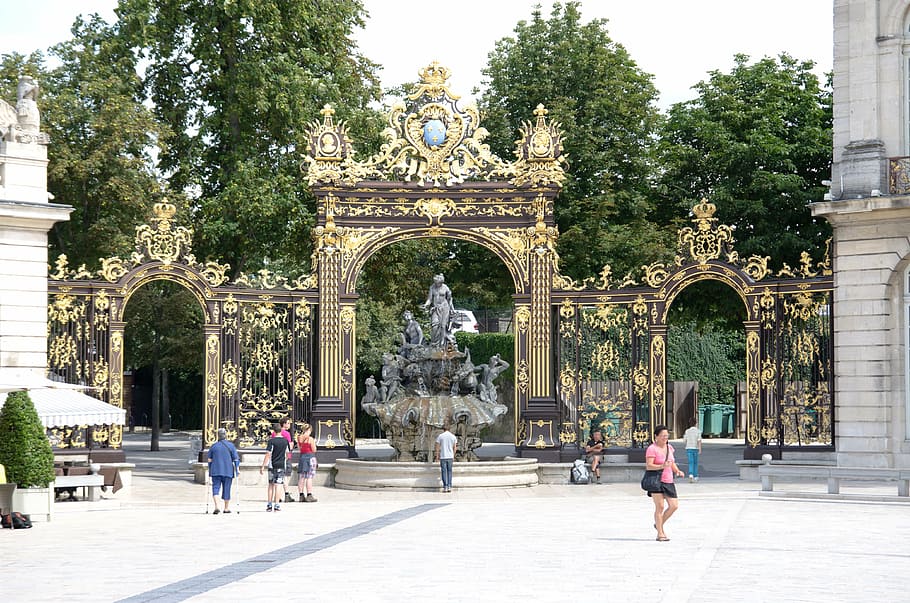 architecture, place stanislas, nancy, built structure, group of people HD wallpaper