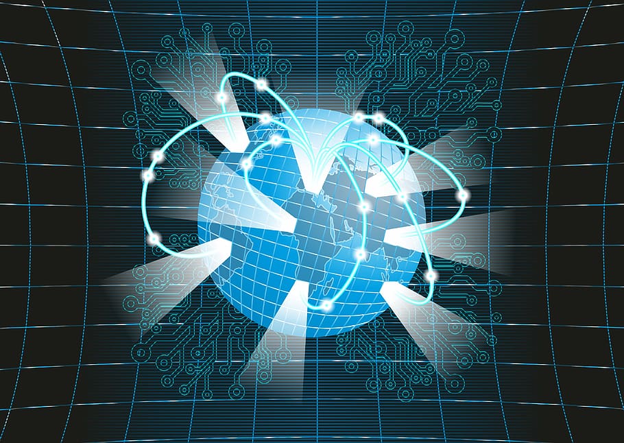 globe illustration, Free, Web, Marketing, World, technology HD wallpaper