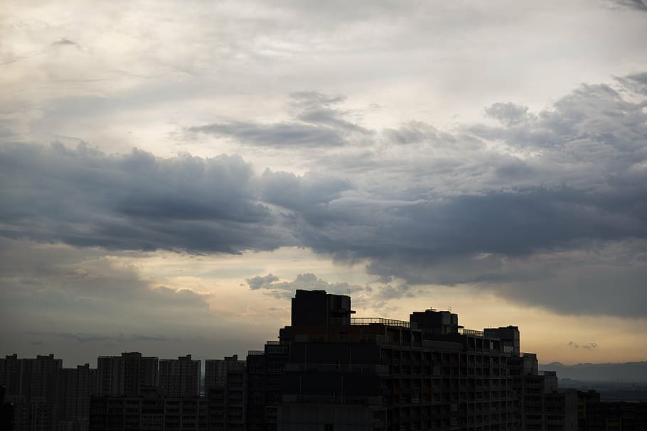 sky, cloud, at dusk, cloud - sky, built structure, building exterior HD wallpaper