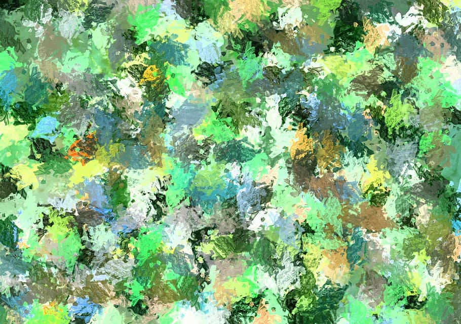white, green, and black digital wallpaper, Painting, Colors, Green, Blue, HD wallpaper