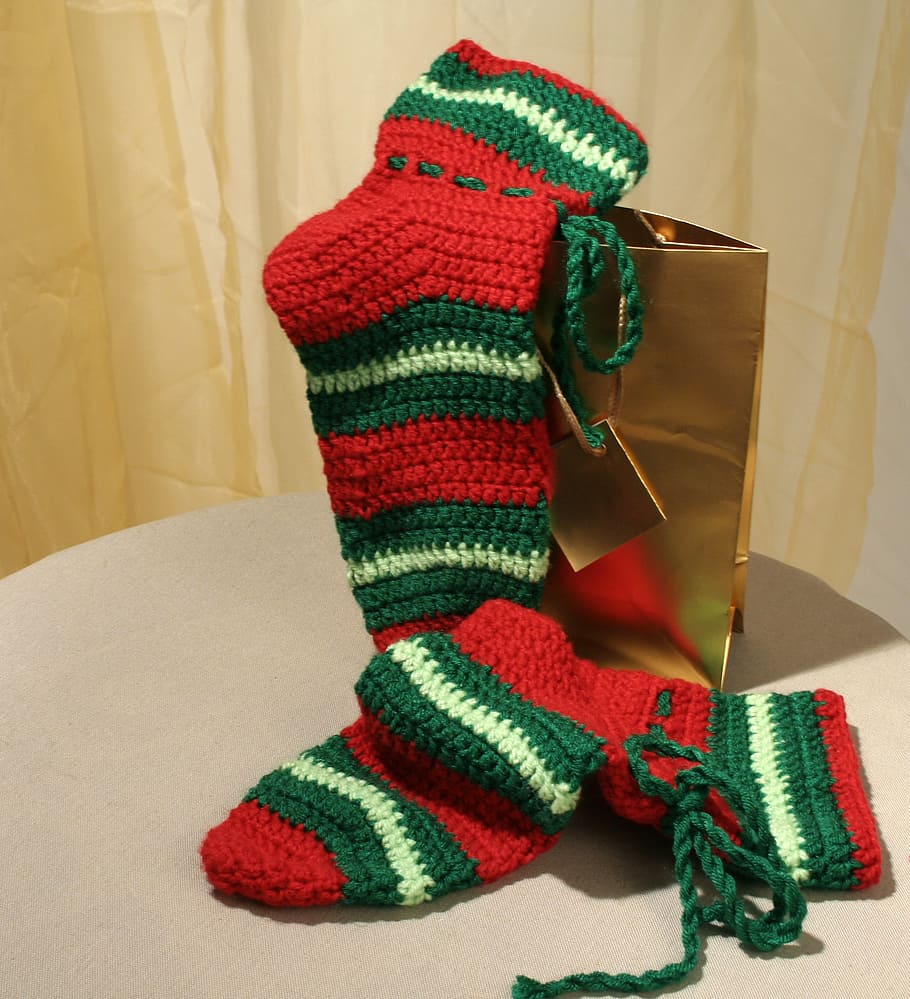 crafts, socks, christmas, textile, indoors, still life, no people HD wallpaper