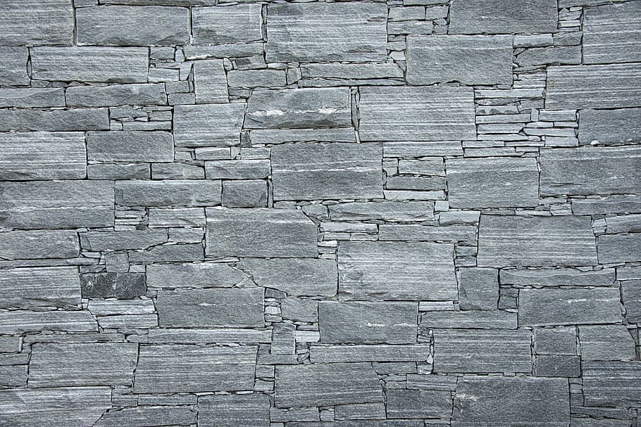 grey concrete wall, stone wall, stones, bricks, structure, brick wall, HD wallpaper