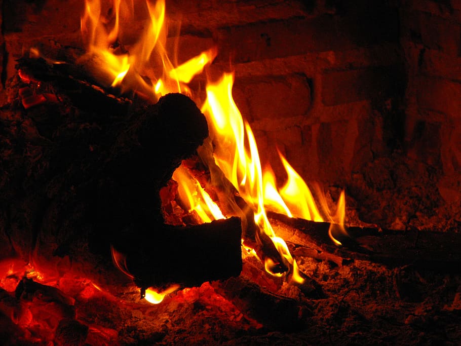 fire, flames, bonfire, heat, lena, embers, burning, wood, wick HD wallpaper