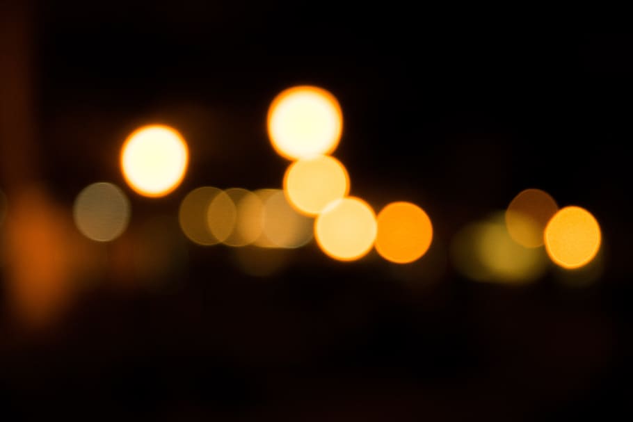 dark, night, abstract, light, bokeh, defocused, illuminated HD wallpaper