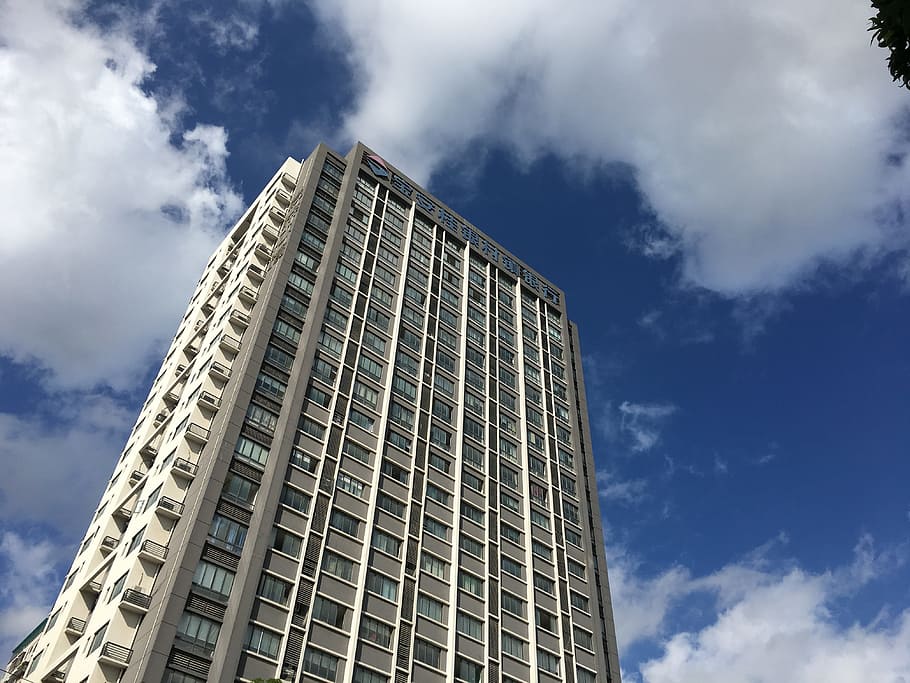 building, sky, white cloud, city, architecture, building exterior HD wallpaper