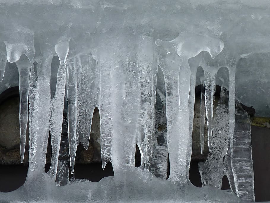 Ice, Icicle, Winter, Cold, Frozen, on frozen, frost, water HD wallpaper