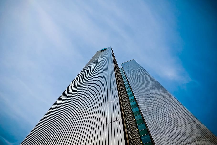 low angle photography of high rise building, architecture, skyscraper HD wallpaper