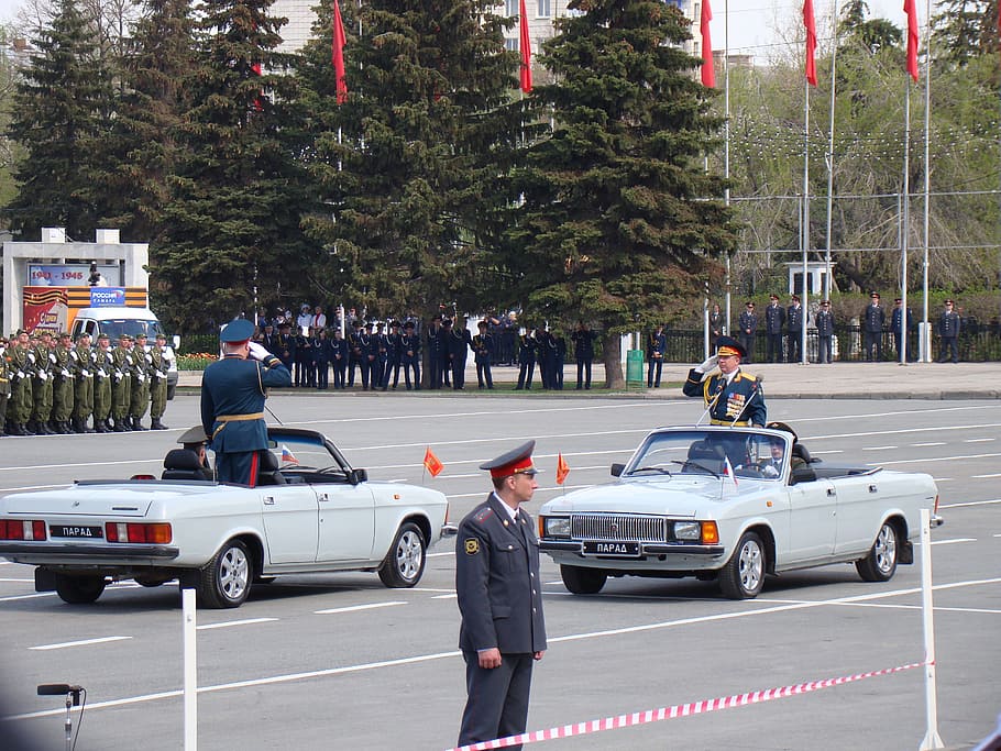 parade, victory day, area, samara, the commander of the guards army HD wallpaper