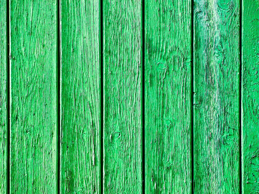 photo of green painted wall, fence, wood, board, background, structure, HD wallpaper