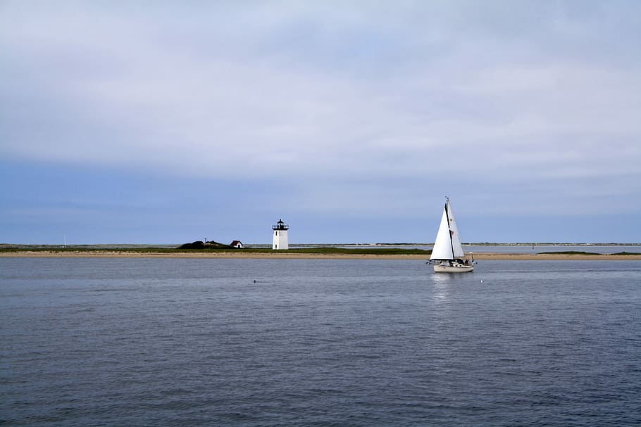 Faro Cape Cod in Massachusetts landscape, bay, photos, ocean, HD wallpaper