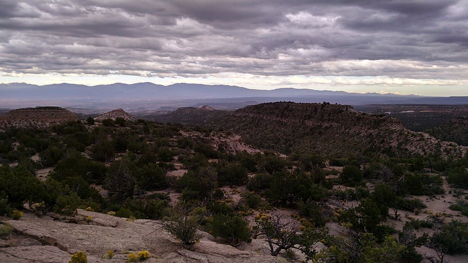 cloudscape, mesas, mountains, land, landscape, plateau, formation HD wallpaper