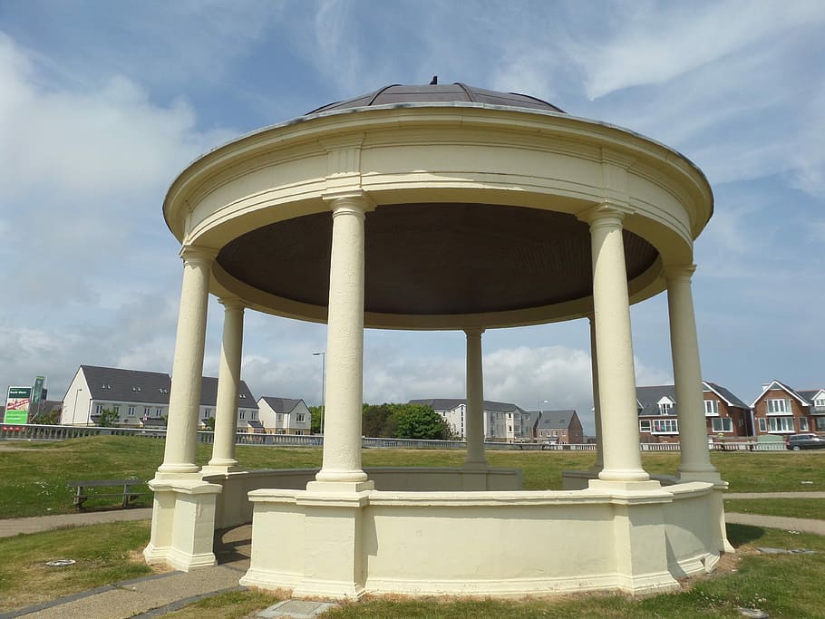 Pavilion, Summer House, Round, Blyth, bandstand, northumberland, HD wallpaper