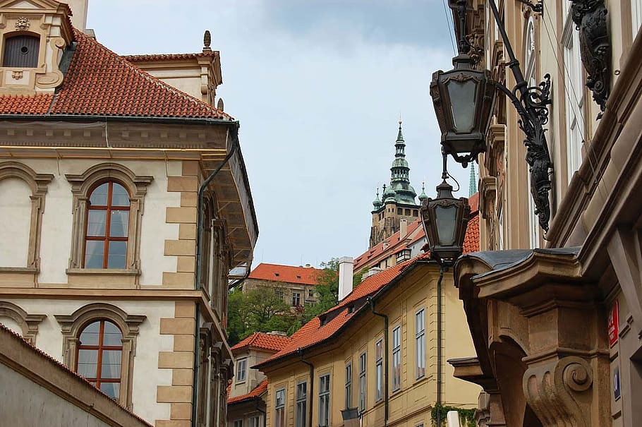 Window, Lamp, Roofs, Prague, House, Home, czech, republic, culture HD wallpaper